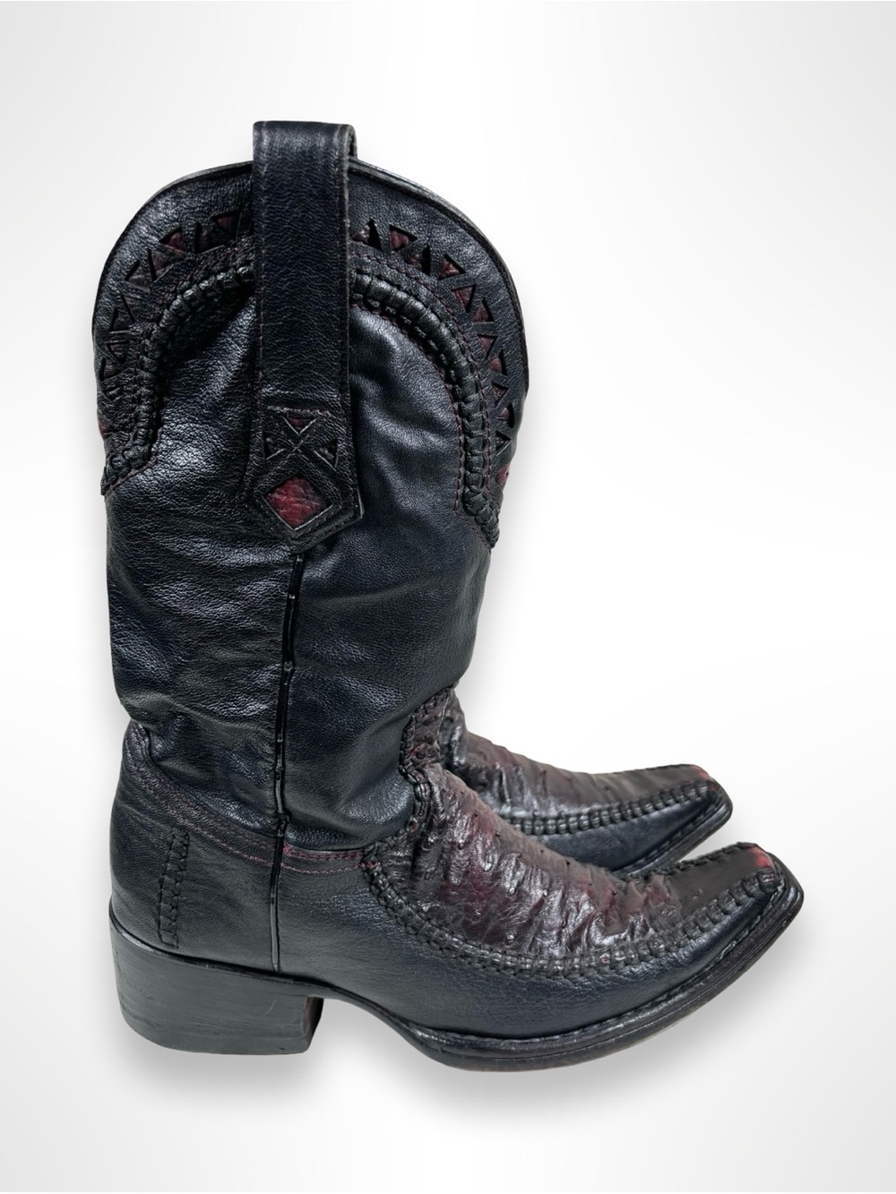 CUADRA Y2K ostrich skin western sleaze boots - Picture 2 of 8